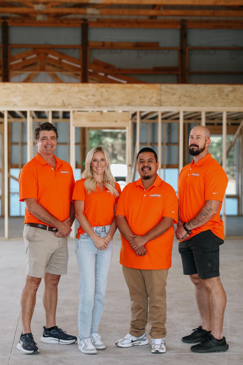 POWCO comapany and staff standing with company truck